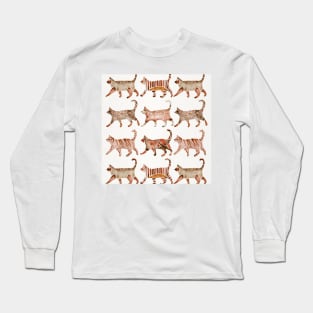 Brown Cat Collection Long Sleeve T-Shirt